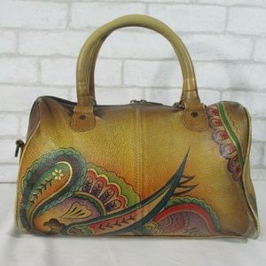 Anuschka Hand Painted Leather Satchel